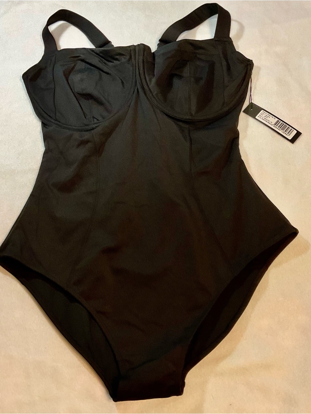 Ta3 Lifty Sculpting Swimsuit. Black. XL Regular/Long. Bra Cups F/G.